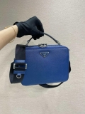 Prada 2VH069 Brique Saffiano leather bag Blue