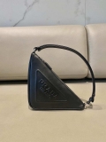 Prada 1NQ043 Triangle leather pouch Black