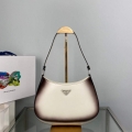 Prada 1BC499 Cleo brushed Gradient leather shoulder bag Beige