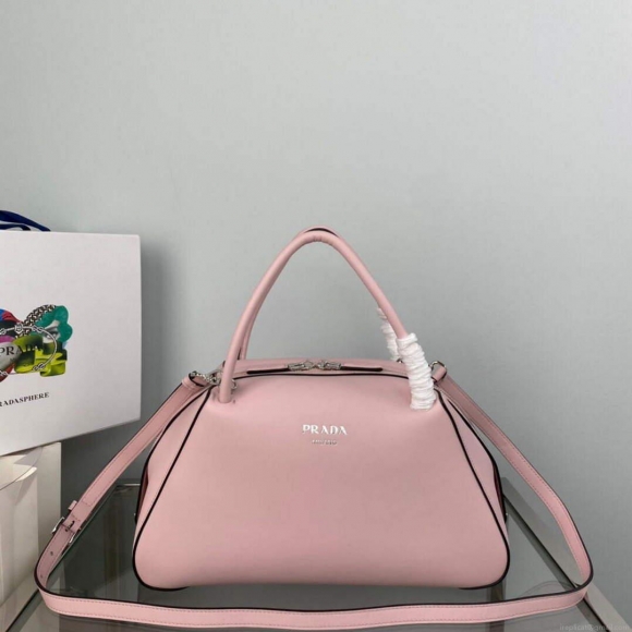 Prada 1BA365 Medium leather handbag Alabaster Pink