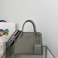 Prada 1BA156 Small Saffiano Leather Prada Monochrome Bag Slate Gray