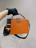 Prada 2VH069 Brique Saffiano leather bag Papaya