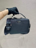 Prada 2VH069 Brique Saffiano leather bag Black