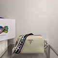 Prada Leather bag with shoulder strap 1BH082 Beige