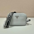 Prada Leather bag with shoulder strap 1BH082 White