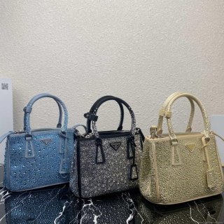 Prada 1BA896 Prada Galleria Saffiano leather small bag Blue