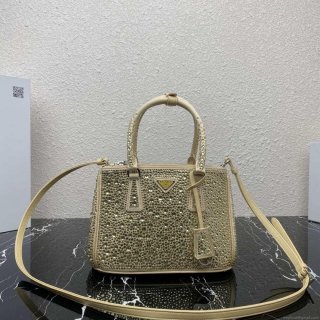 Prada 1BA896 Prada Galleria Saffiano leather small bag Gold