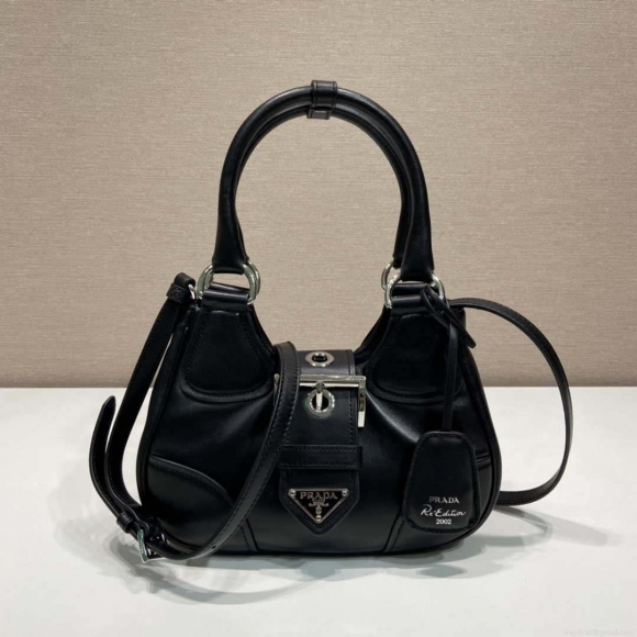 Prada 1BA368 Moon padded nappa-leather bag Black