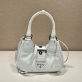 Prada 1BA368 Moon padded nappa-leather bag White