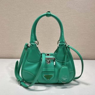 Prada 1BA368 Moon padded nappa-leather bag Green