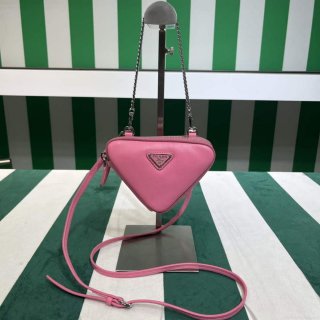 Prada 1NR015 Saffiano leather mini pouch Pink