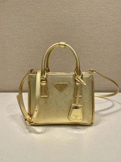 Prada 1BA906 Galleria Saffiano leather mini-bag Gold