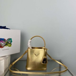 Prada 1BA373 Prada Panier Saffiano leather mini-bag Gold