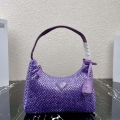 Prada 1NE515 Satin mini-bag with artificial crystals Purple