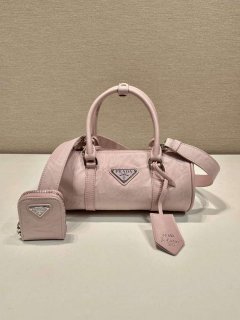 Prada 1BA389 Antique Nappa Leather Handbag Pink