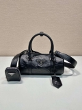 Prada 1BA389 Antique Nappa Leather Handbag Black