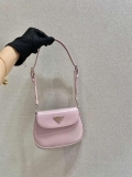 Prada 1BH188 Prada Cleo Brushed Leather Mini Bag Pink