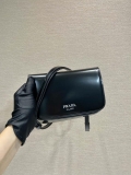 Prada 2VD061 Black Brushed Leather Mini-bag With Shoulder Strap Black