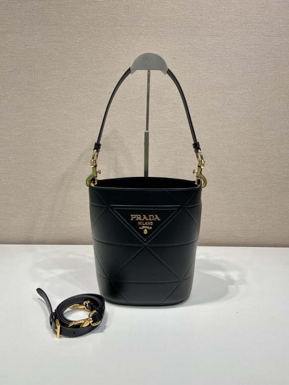 Prada 1BA380 Small Saffiano Leather Prada Bucket Bag