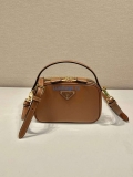 Prada 1BH203 Prada Odette Leather Mini-Bag Brown