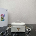 Prada 1BH202 Leather Mini Bag White