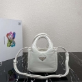 Prada 1BA359 Small Padded Prada Soft Nappa Leather Bag White