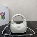 Prada 1BA384 Prada Soft Padded Nappa Leather Mini Bag White