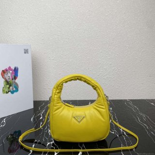 Prada 1BA384 Prada Soft Padded Nappa Leather Mini Bag Yellow