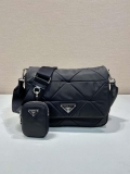 Prada 1BD290 Padded Re-Nylon shoulder bag Black