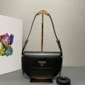 Prada 1BD365 Leather shoulder bag Black