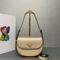 Prada 1BD365 Leather shoulder bag Beige