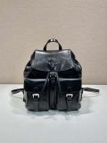 Prada 1BZ811 Leather Backpack Bag in Black