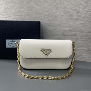 Prada 1BD356 Saffiano leather mini-bag White