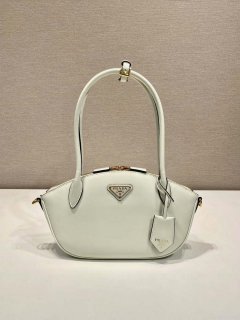 Prada 1BA427 Small leather handbag White