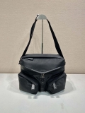 Prada 2VD062 Re-Nylon and leather shoulder bag Black