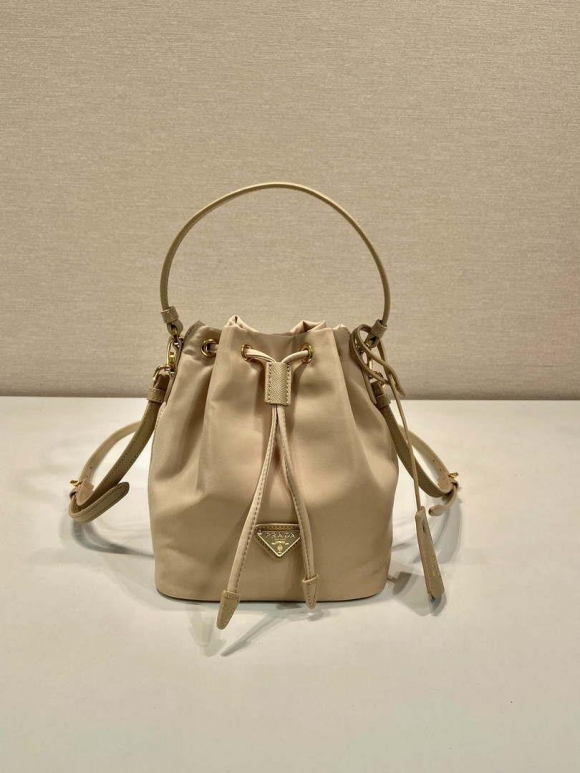 Prada 1BE067 Re-Nylon Satin mini-bag Apricot