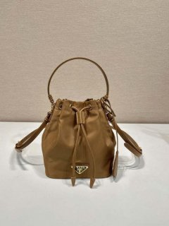 Prada 1BE067 Re-Nylon Satin mini-bag Brown