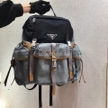 Prada 2VZ074 Nylon Backpack Bag in Gray