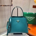 Prada 1BA282 Medium Saffiano Leather Prada Matinee Bag Blue