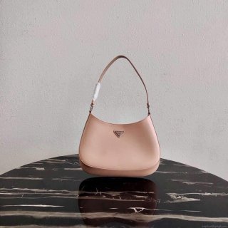 Prada 1BC499 Prada Cleo Brushed Leather Shoulder Bag in Pink