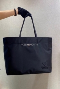 Prada 1BG107 Re Nylon Medium Tote Bag Black