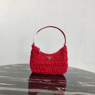 Prada 1NE204 Prada Nylon and Saffiano Leather Mini Bag in Red