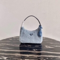 Prada 1NE515 Re Edition 2000 Shearling Mini Bag Blue