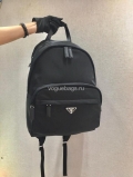 Prada 2V066 Tessuto Zainetto Nylon And Leather Backpack in Black