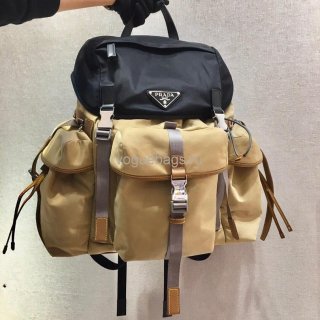 Prada 2VZ074 Nylon Backpack Bag in Brown