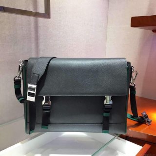 Prada 2VD018 Shoulder Bag Men Black and Green