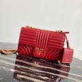 Prada 1BD108 Medium Leather Prada Diagramme Bag Red