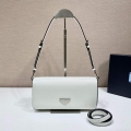 Prada 1BD323 Brushed leather Prada Femme bag White