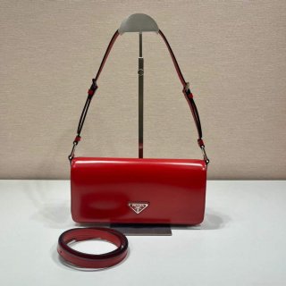 Prada 1BD323 Brushed leather Prada Femme bag Red