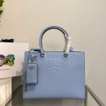 Prada 1BA335 Large Saffiano leather handbag Blue